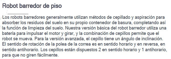 TX-28: Robot barredor de piso