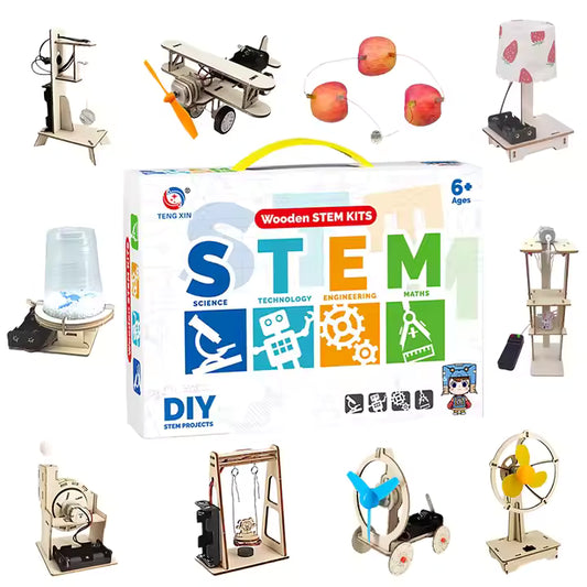 Kit STEM de madera 10 en 1 - Experimentos electricidad