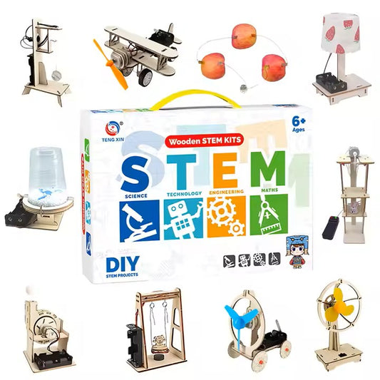 Kit STEM de madera 10 en 1 - Experimentos electricidad