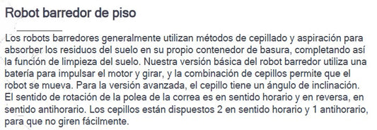 TX-28: Robot barredor de piso