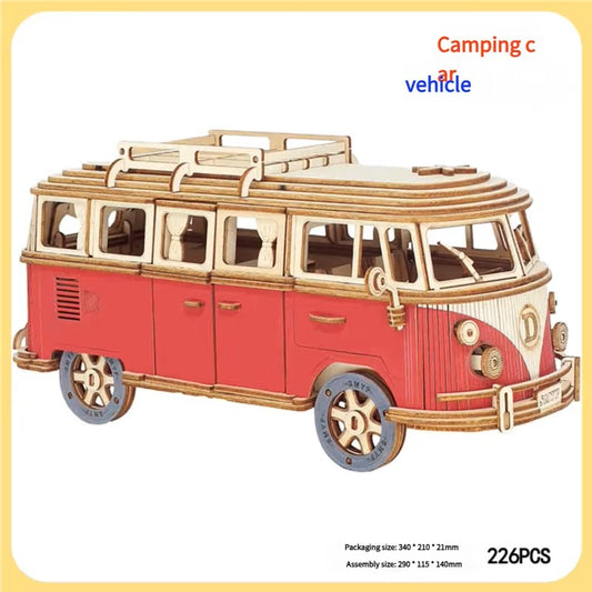 Vehiculo de camping color rojo