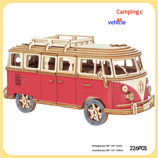 Vehiculo de camping color rojo